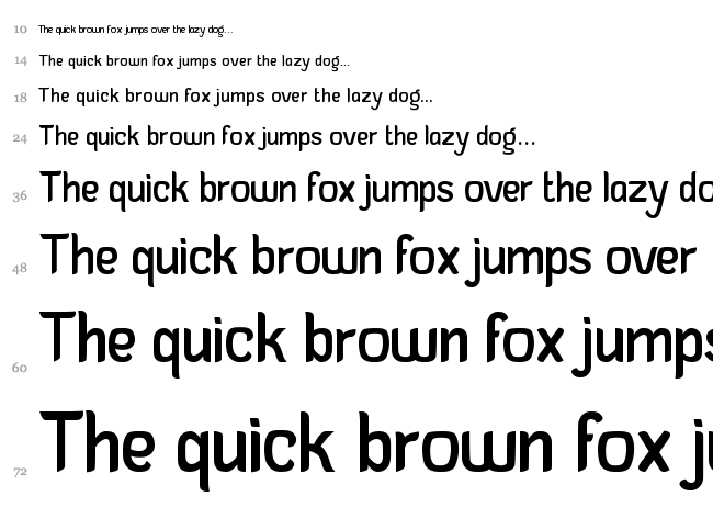 Guayaba Sans font waterfall